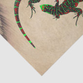 Rustic Yin Yang Lizards Tissuepapier (Detail)