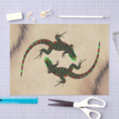 Rustic Yin Yang Lizards Tissuepapier (Craft)