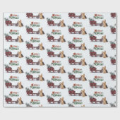 Rustic Yorkie Kerstmis Cadeaupapier (Vlak)