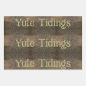 Rustic Yule Tidings Wrapping Paper (Voorkant)