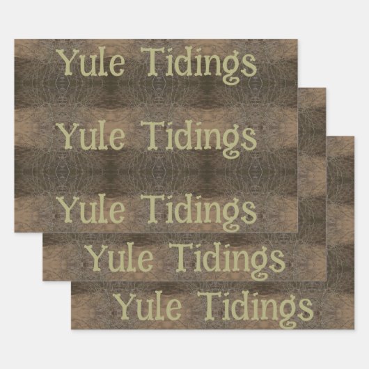 Rustic Yule Tidings Wrapping Paper (Set)