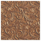 Rustic zadel bruin bewerkt leer stof (Close Up)