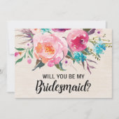 Rustic zal je mijn Bridesmaid-kaart zijn Kaart (Voorkant)