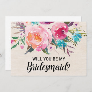 Rustic zal je mijn Bridesmaid-kaart zijn Kaart