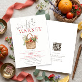 Rustic Ze is van de Markt QR Code Bruiloft Kaart
