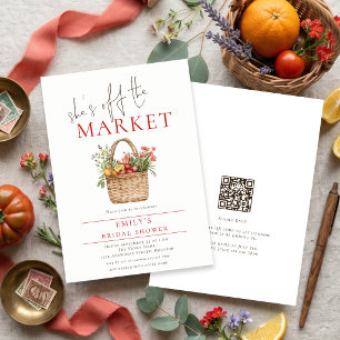 Rustic Ze is van de Markt QR Code Bruiloft Kaart