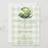 Rustic Ze Vond Haar Perfecte Matcha Bruidsuitnodig Kaart (Voorkant)