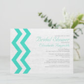 Rustic Zigzag Bridal Shower Invitations Kaart (Staand voorkant)