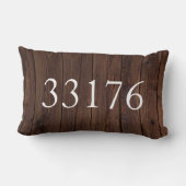 Rustic Zip Code voor de net gehuwde koeienvanger Kussen (Achterkant)