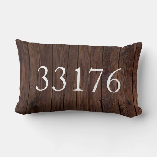 Rustic Zip Code voor de net gehuwde koeienvanger Kussen (Achterkant)