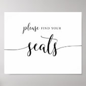 Rustic Zoek je bruiloft-zitplaats Poster (Voorkant)