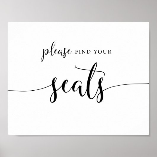 Rustic Zoek je bruiloft-zitplaats Poster (Voorkant)