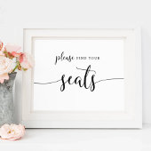 Rustic Zoek je bruiloft-zitplaats Poster