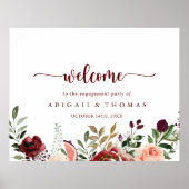 Rustic Zomer Bloemengruwelijk Engagement Feest Wel Poster (Voorkant)