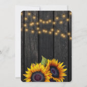 Rustic zonnebloemen wijziging van plannen aankondi kaart (Achterkant)