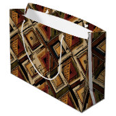 Rustic Zuidwestelijke Streeppatroon (1) Groot Cadeauzakje (Achterkant Gekanteld)