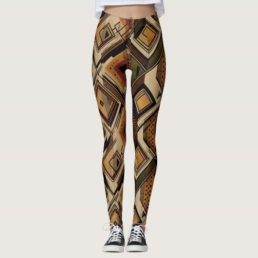 Rustic Zuidwestelijke Streeppatroon (1) Leggings (Voorkant)