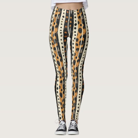 Rustic Zuidwestelijke Streeppatroon (3) Leggings (Voorkant)