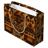 Rustic Zuidwestelijke Streeppatroon (4) Groot Cadeauzakje (Achterkant Gekanteld)