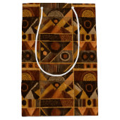 Rustic Zuidwestelijke Streeppatroon (4) Medium Cadeauzakje (Voorkant)