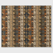Rustic Zuidwestelijke Streeppatroon (6) Cadeaupapier (Vlak)