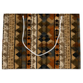 Rustic Zuidwestelijke Streeppatroon (6) Groot Cadeauzakje (Voorkant)