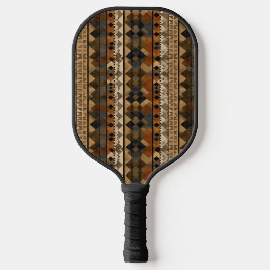 Rustic Zuidwestelijke Streeppatroon (6) Pickleball Paddle (Voorkant)