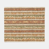 Rustic Zuidwestelijke Streeppatroon (7) Fleece Deken (Voorkant (Horizontaal))