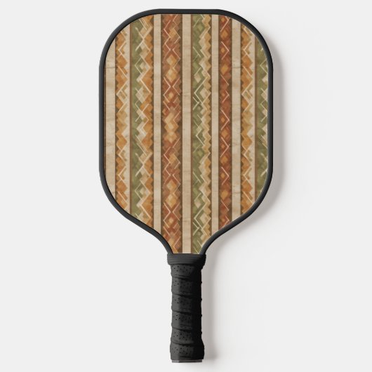 Rustic Zuidwestelijke Streeppatroon (7) Pickleball Paddle (Voorkant)
