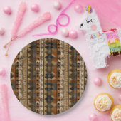 Rustic Zuidwesters streeppatroon (6) Papieren Bordje (Feest)