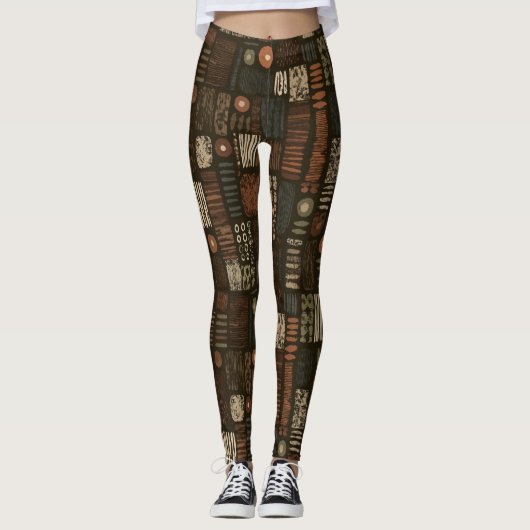 Rustic Zuidwesters Streeppatroon (8) Leggings (Voorkant)