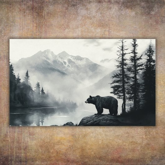 Rustic Zwart-Beren-Bergbos Wildernis Poster