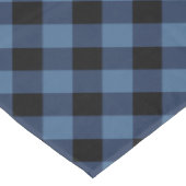 Rustic zwart en blauw buffelplaid tafelkleed (Gekanteld)