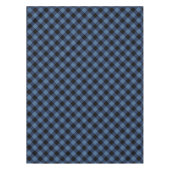 Rustic zwart en blauw buffelplaid tafelkleed (Voorkant)