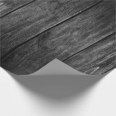 Rustic Zwart Houten Inpakpapier (Hoek)