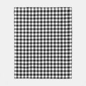 Rustic zwart-wit ruitpatroon fleece deken (Voorkant)