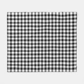 Rustic zwart-wit ruitpatroon fleece deken (Voorkant (Horizontaal))