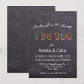 Rustic Zwarte Schoolbord Ik Doe BBQ Kaart (Voorkant / Achterkant)