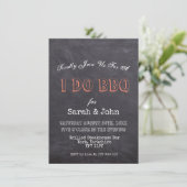 Rustic Zwarte Schoolbord Ik Doe BBQ Kaart (Staand voorkant)