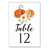 Rustica Pompoen Tafel Kaarten Trouwtafel nummers (Achterkant)