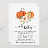 Rustica Pumpkins Herfst Oh Baby shower Kaart (Voorkant / Achterkant)