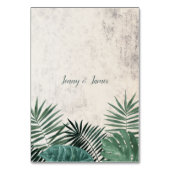 Rusticaal TROPISCH LOOF TABLE bord, Watercolour Kaart (Achterkant)