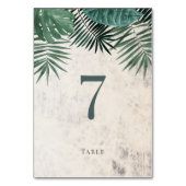 Rusticaal TROPISCH LOOF TABLE bord, Watercolour Kaart (Voorkant)