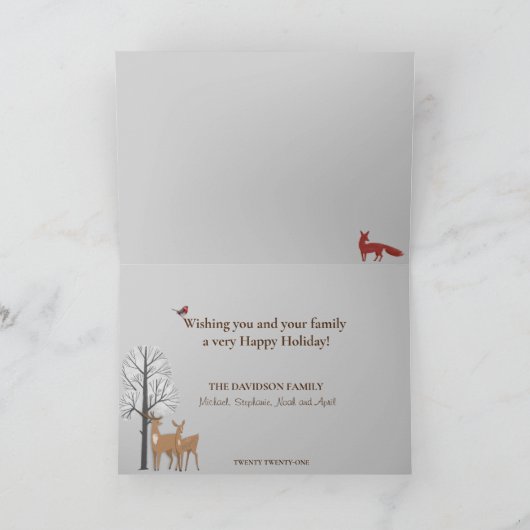 Rusticaal wandelen in een winterwonderland kaart (Binnen)