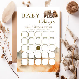 Rusticale Aquarel Berg Beer Familie Baby Shower