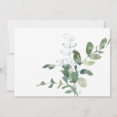 Rusticale botanische eucalyptus bruiloft bruiloft  save the date (Achterkant)