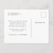 Rusticale foto dank je wel trouwkaart aankondigingskaart (Achterkant)