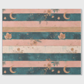 Rusticale Hemel Streep Maan Zon Aards (6) Cadeaupapier (Vlak)