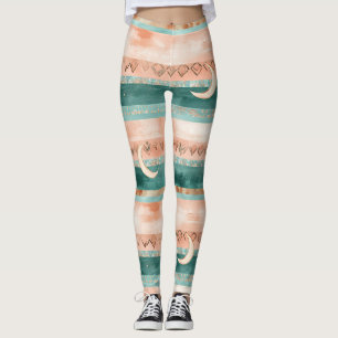 Rusticale Hemel Streep Maan Zon Aards (8) Leggings