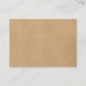 Rusticale herfst bloemige trouw dank je wel plaatskaartje (Achterkant)